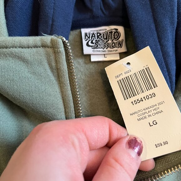 NWT Hot Topic Kakashi Cosplay Hoodie - Picture 2 of 6